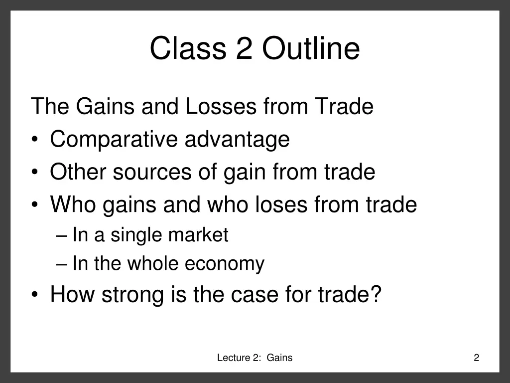 class 2 outline