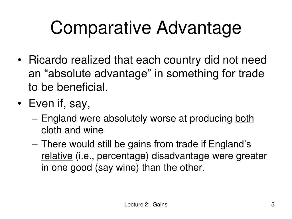 comparative advantage 1