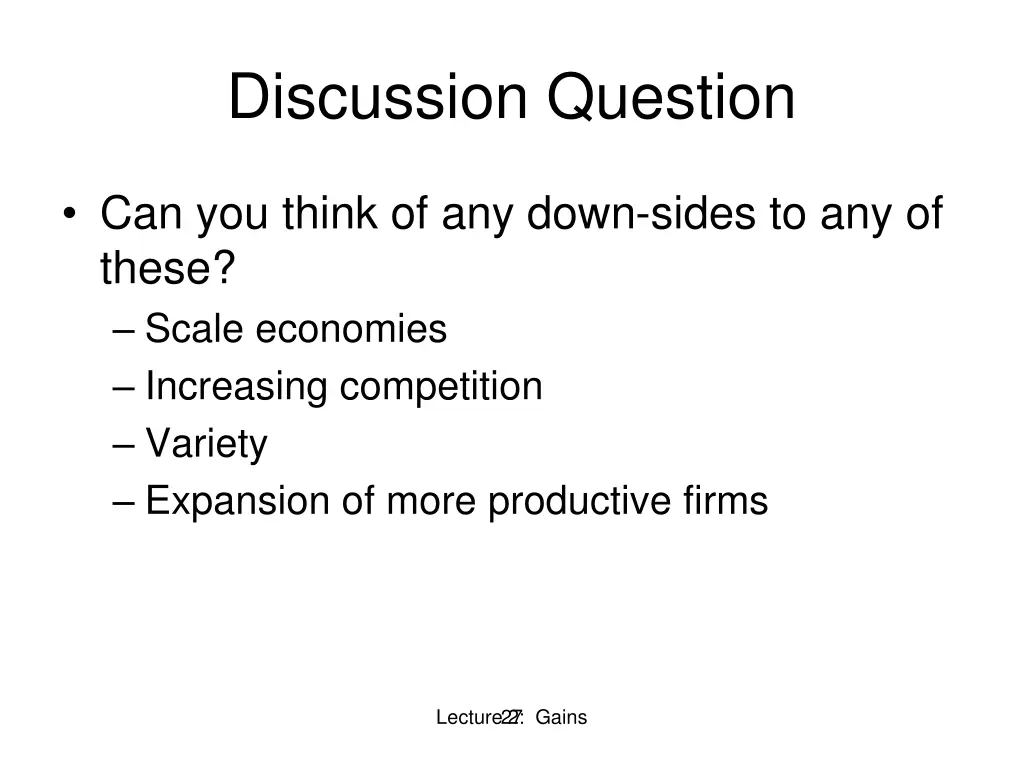 discussion question