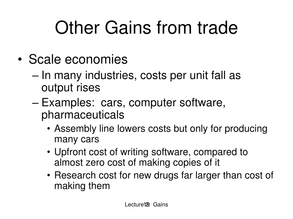 other gains from trade 1