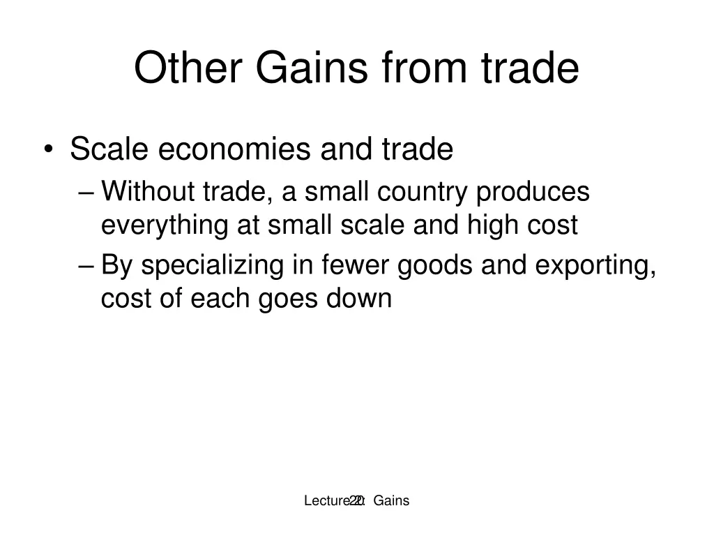 other gains from trade 2