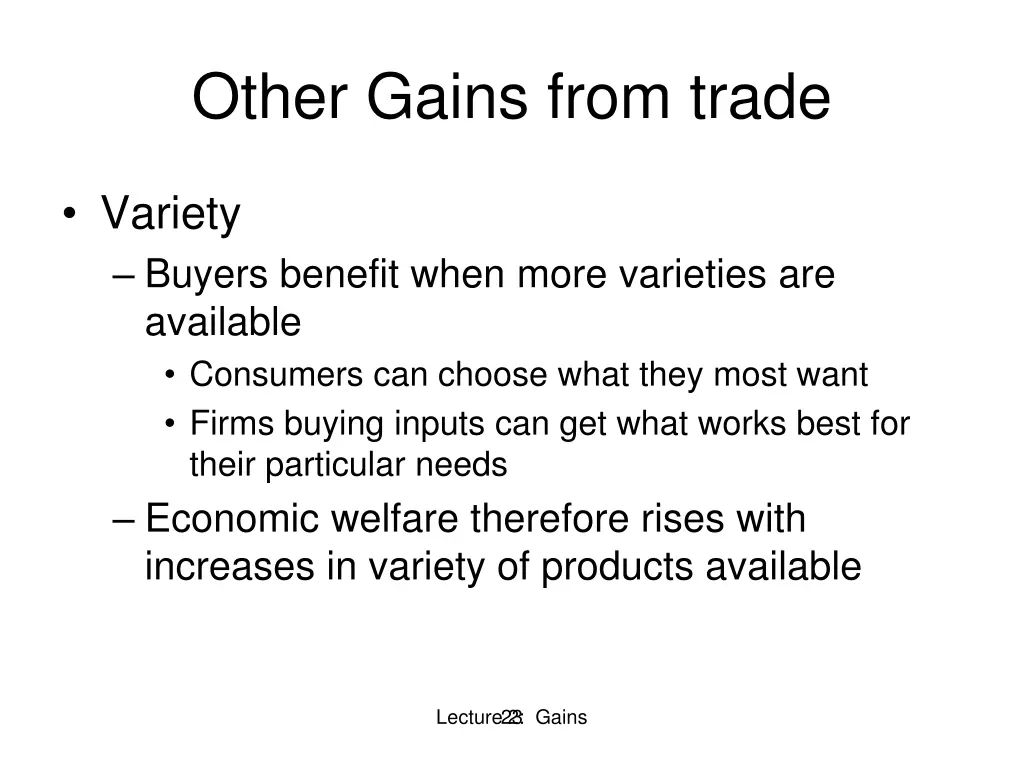 other gains from trade 5