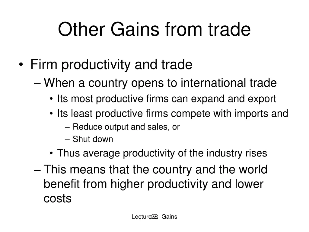 other gains from trade 8