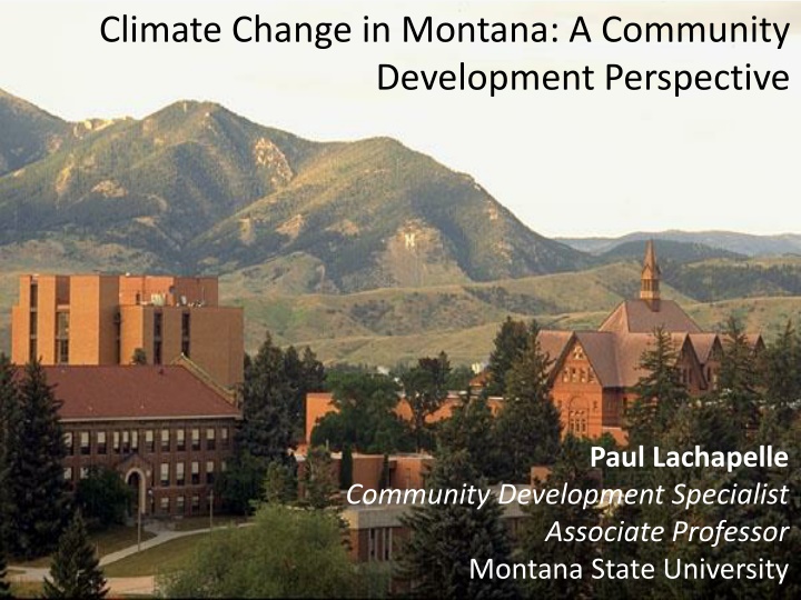 climate change in montana a community development