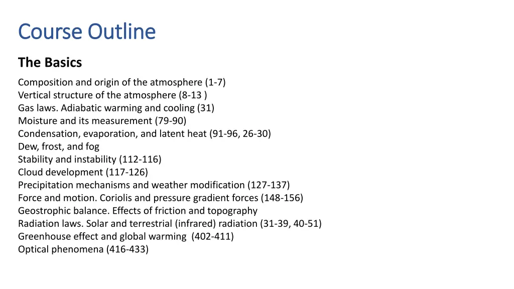 course outline course outline 1