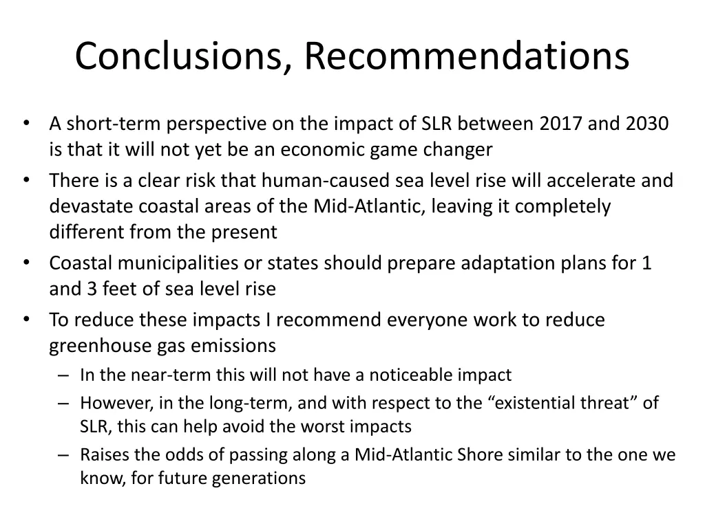conclusions recommendations