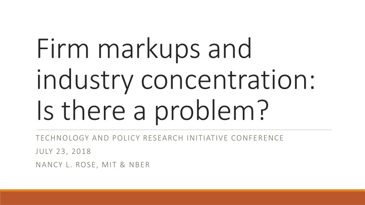 firm markups and industry concentration is there