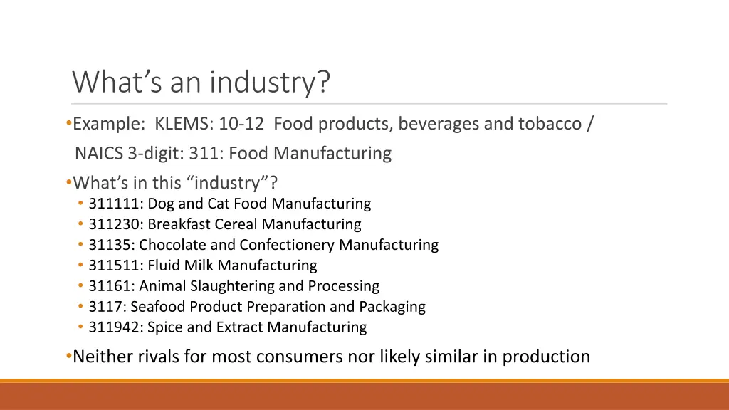 what s an industry