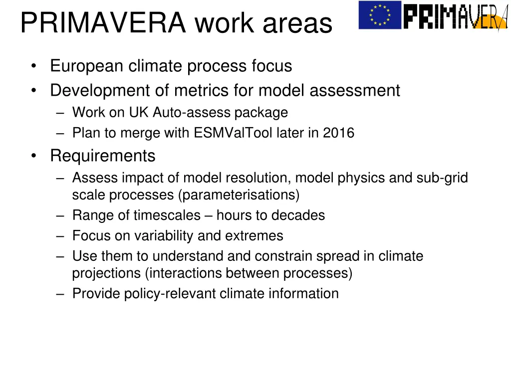 primavera work areas
