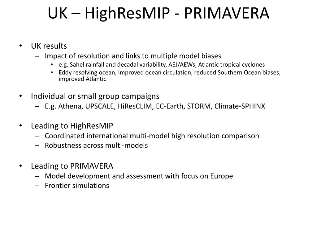 uk highresmip primavera