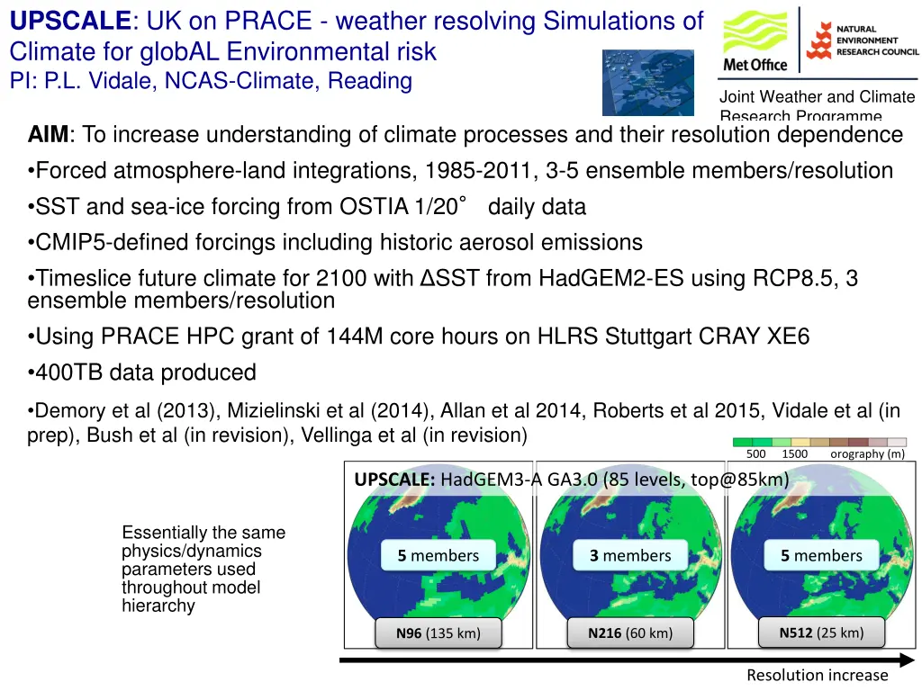 upscale uk on prace weather resolving simulations