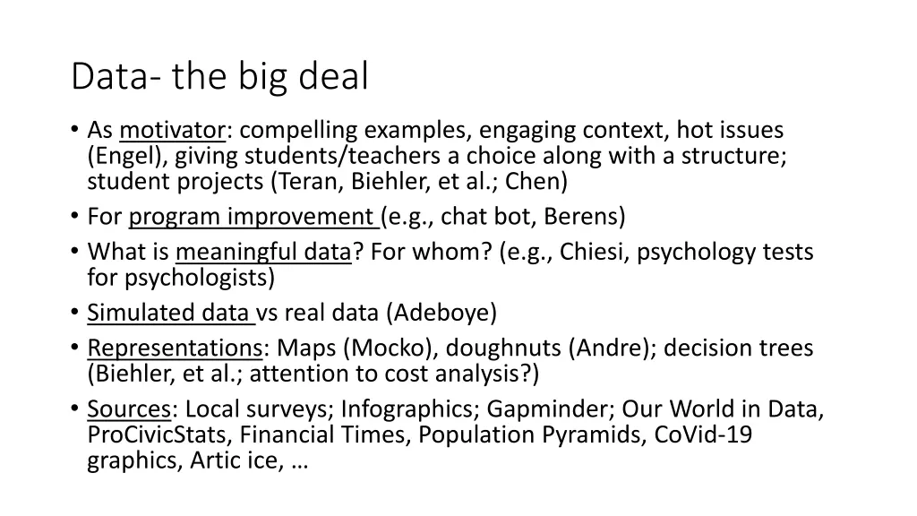 data the big deal
