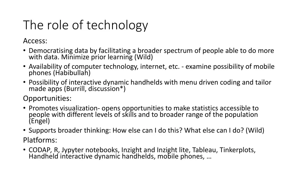 the role of technology