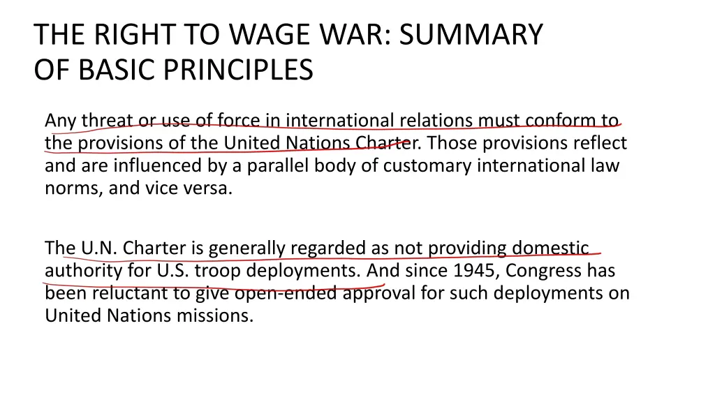 the right to wage war summary of basic principles