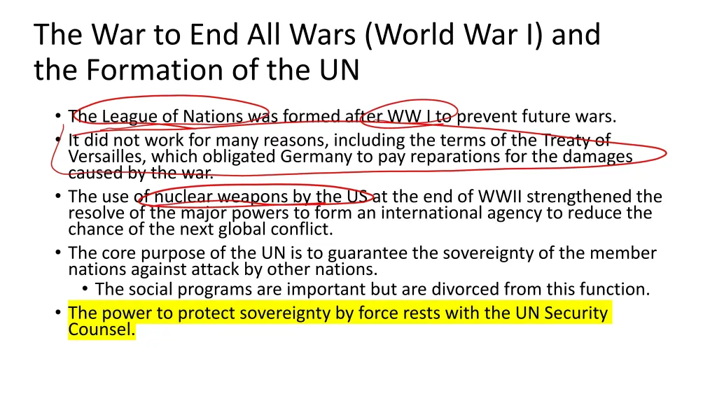the war to end all wars world