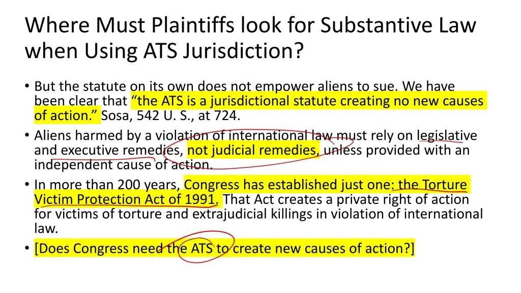 where must plaintiffs look for substantive