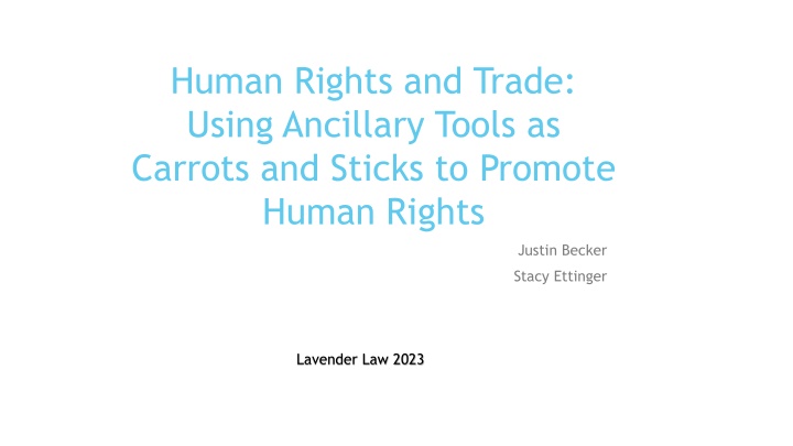 human rights and trade using ancillary tools