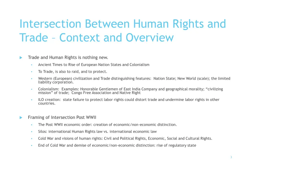 intersection between human rights and trade