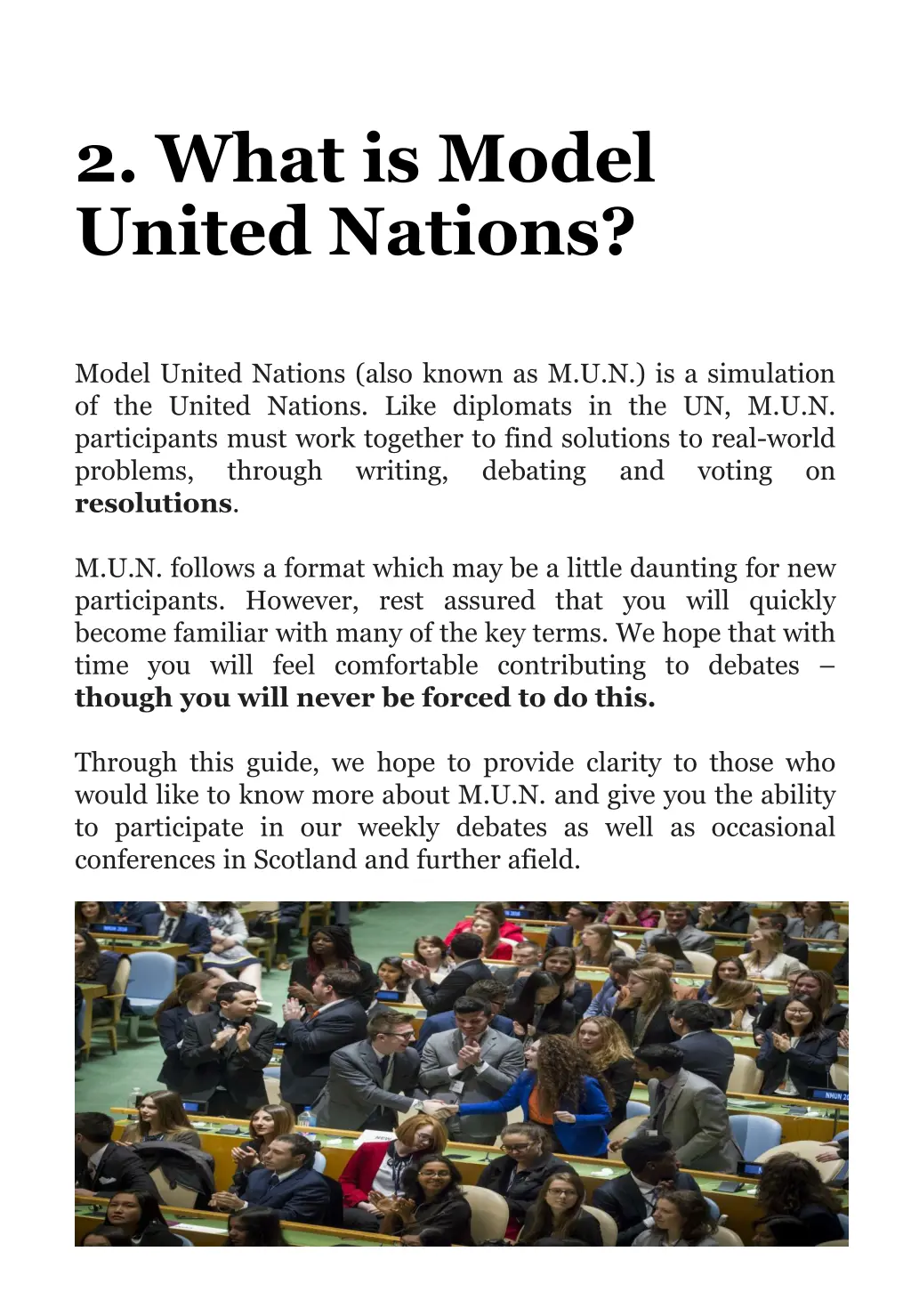 2 what is model united nations