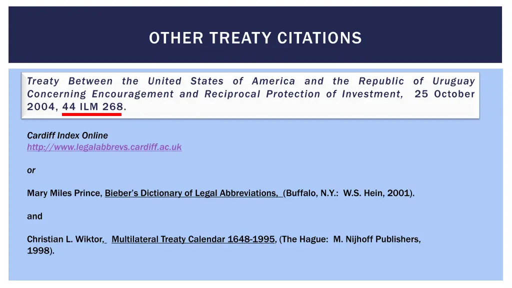 other treaty citations