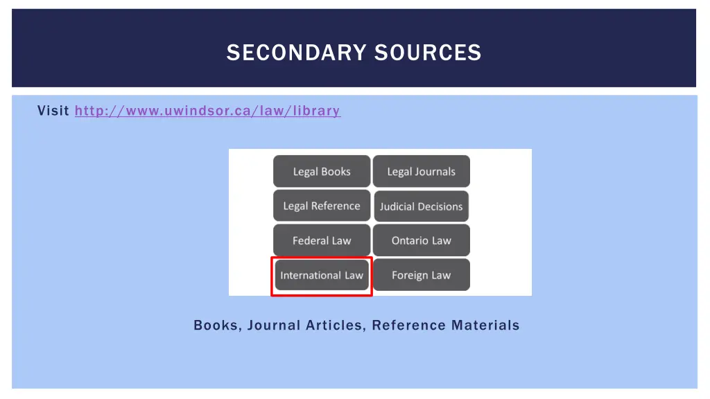 secondary sources