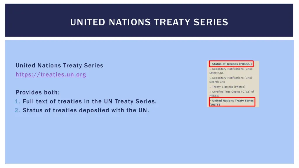 united nations treaty series