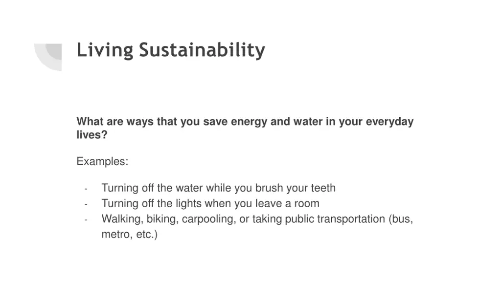 living sustainability 1