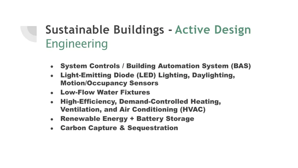 sustainable buildings active design engineering