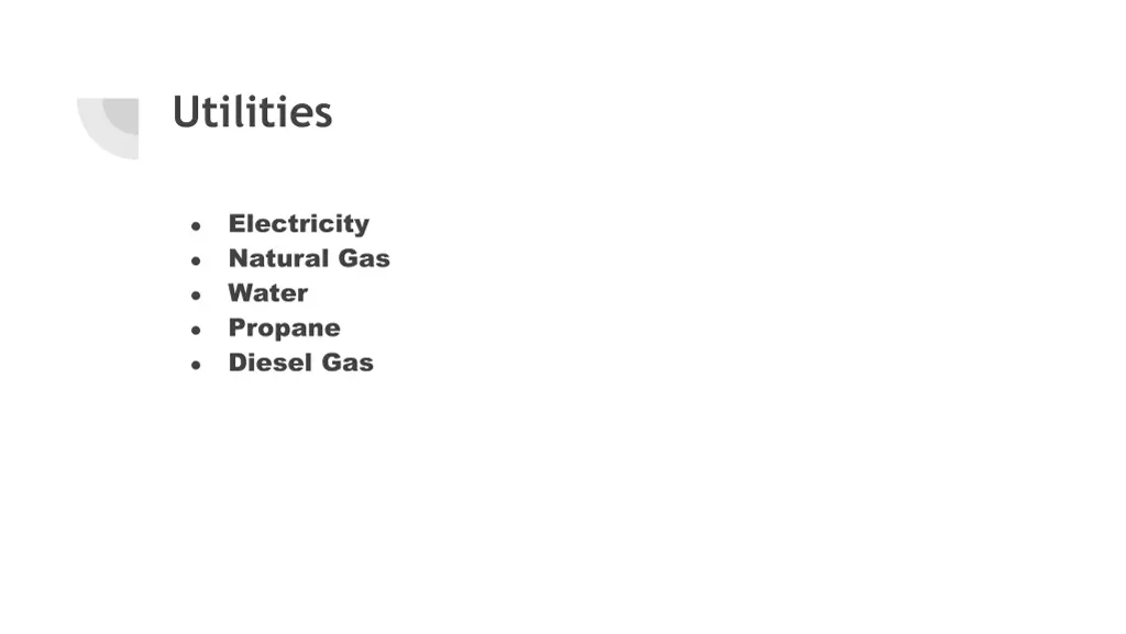 utilities