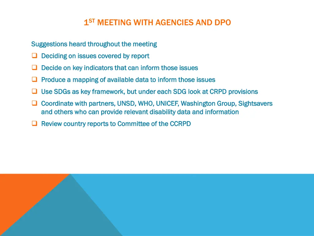 1 st meeting with agencies and dpo