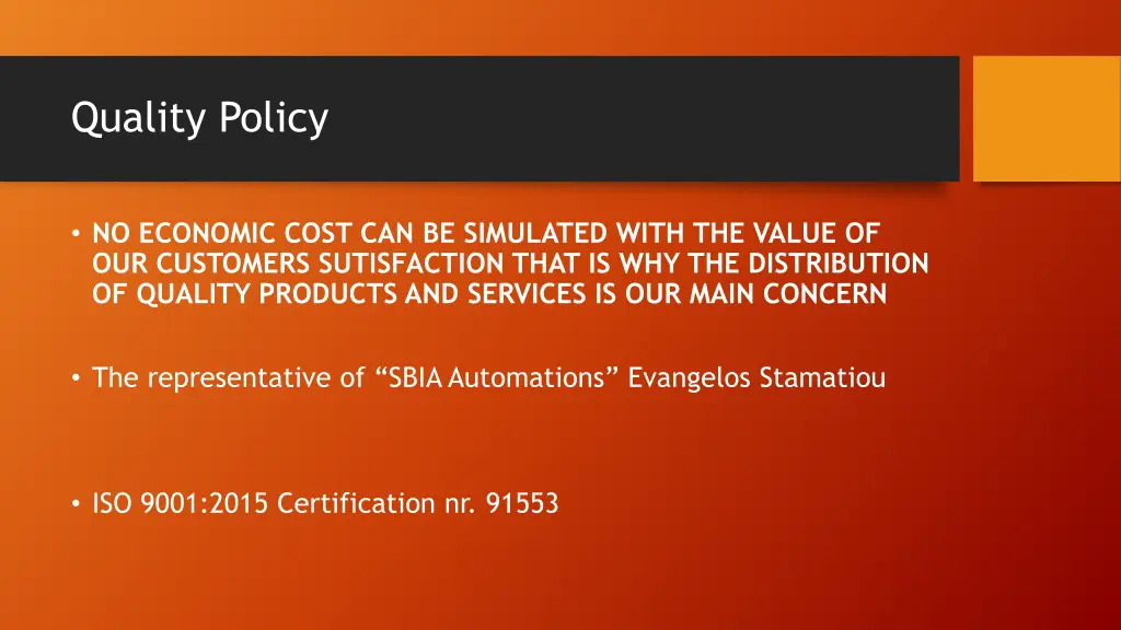 quality policy