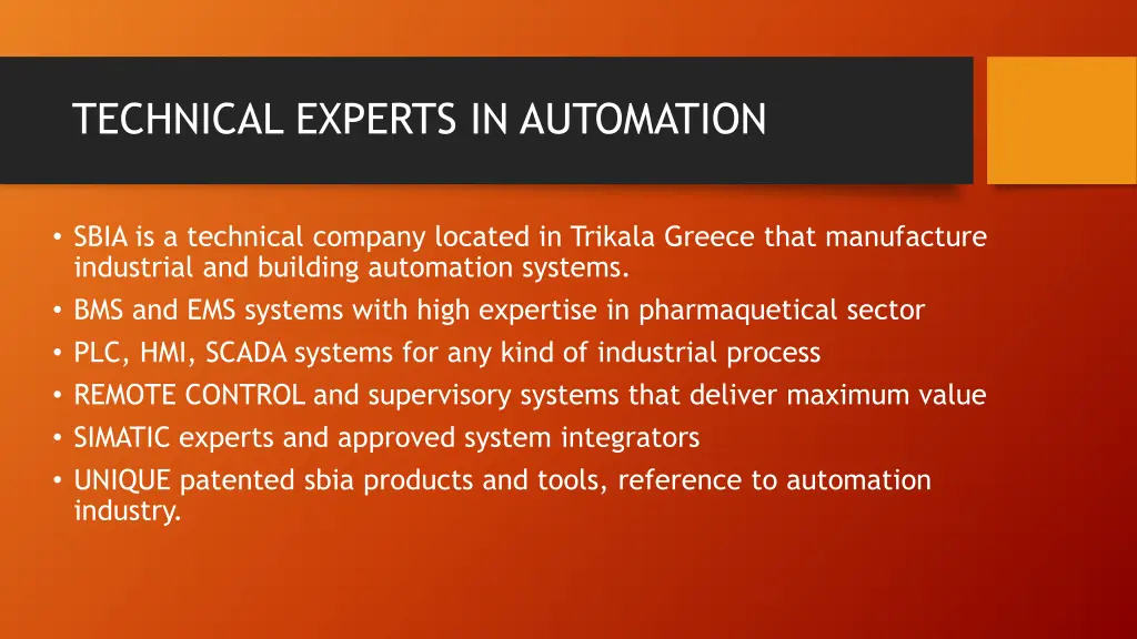 technical experts in automation