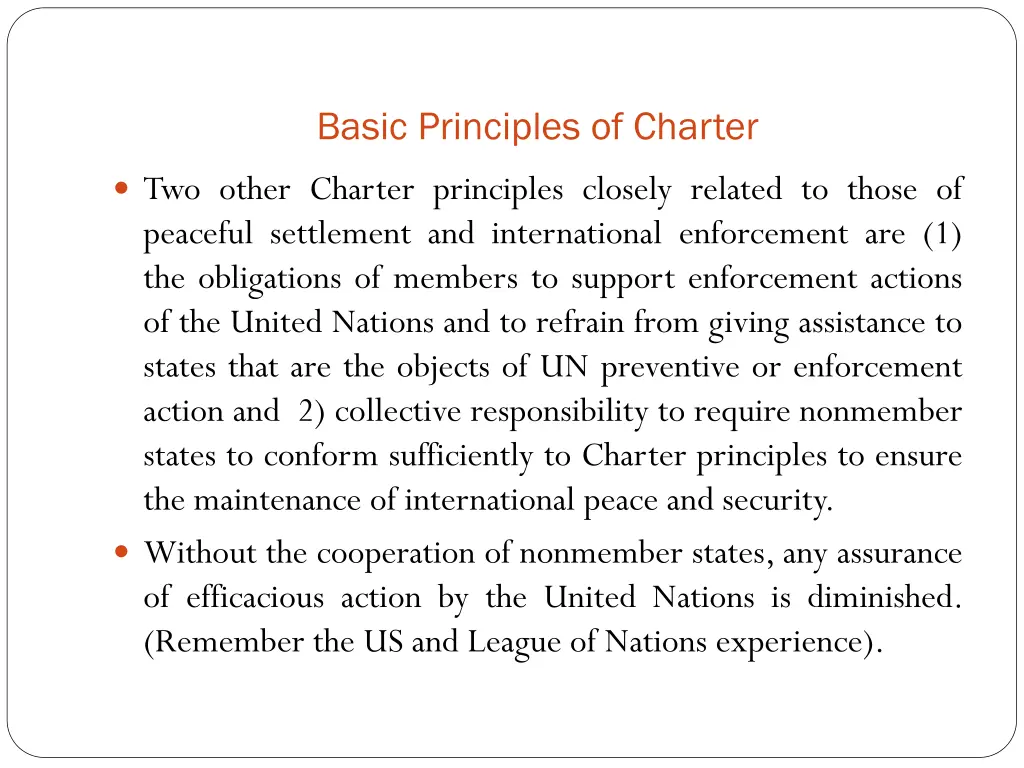 basic principles of charter