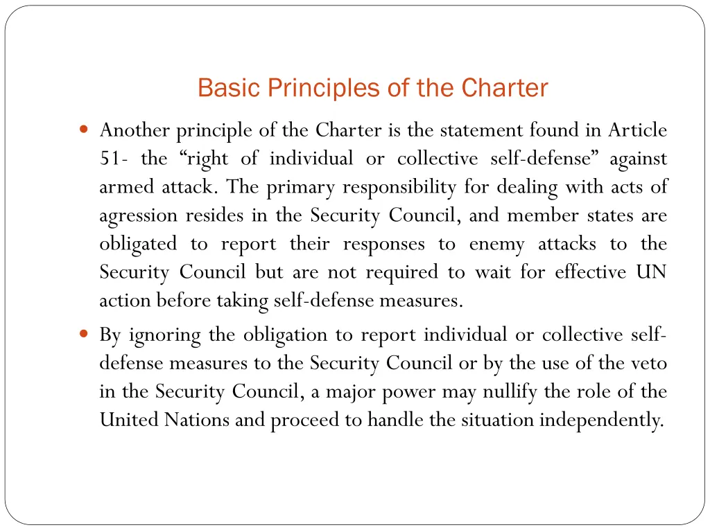 basic principles of the charter 2