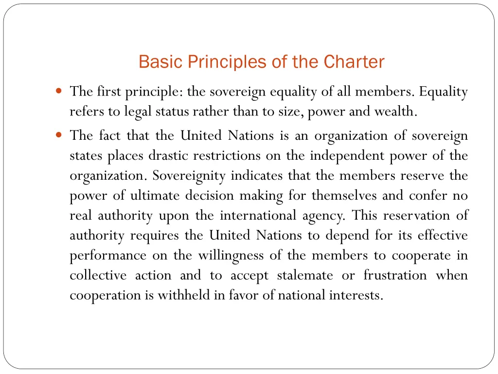 basic principles of the charter
