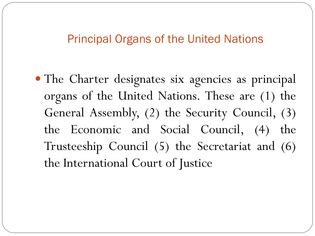 principal organs of the united nations