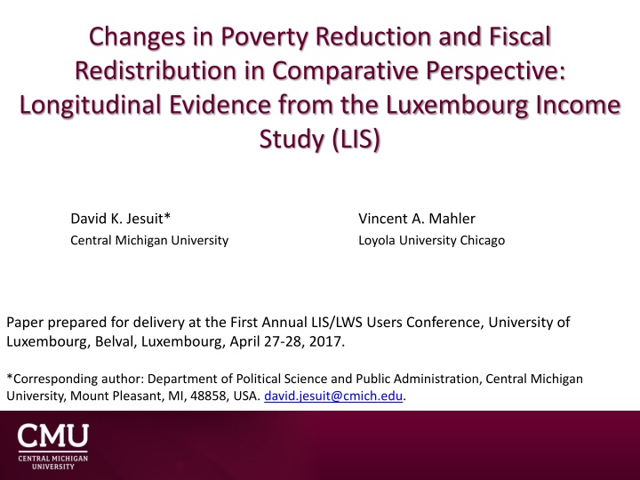 changes in poverty reduction and fiscal