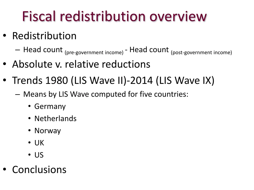 fiscal redistribution overview redistribution