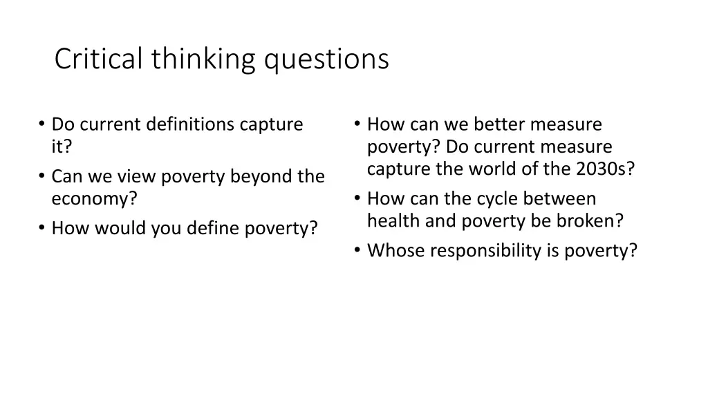 critical thinking questions