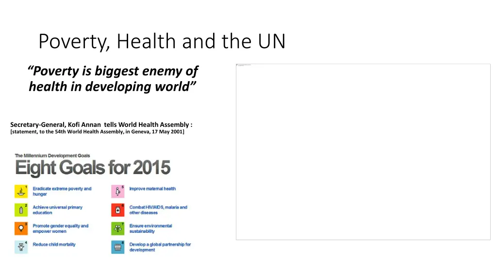poverty health and the un