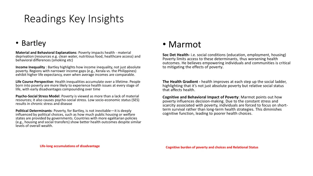 readings key insights