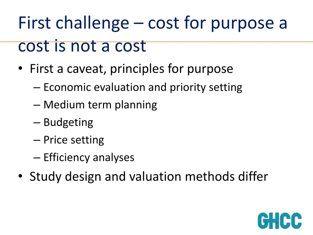 first challenge cost for purpose a cost