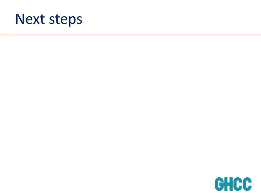 next steps