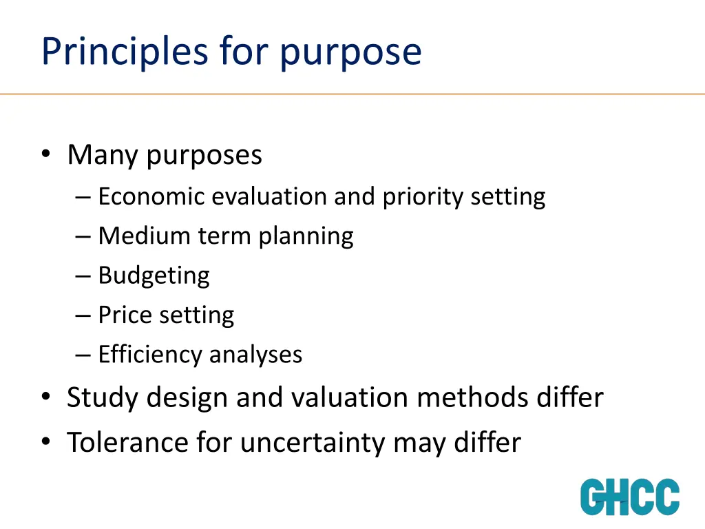 principles for purpose