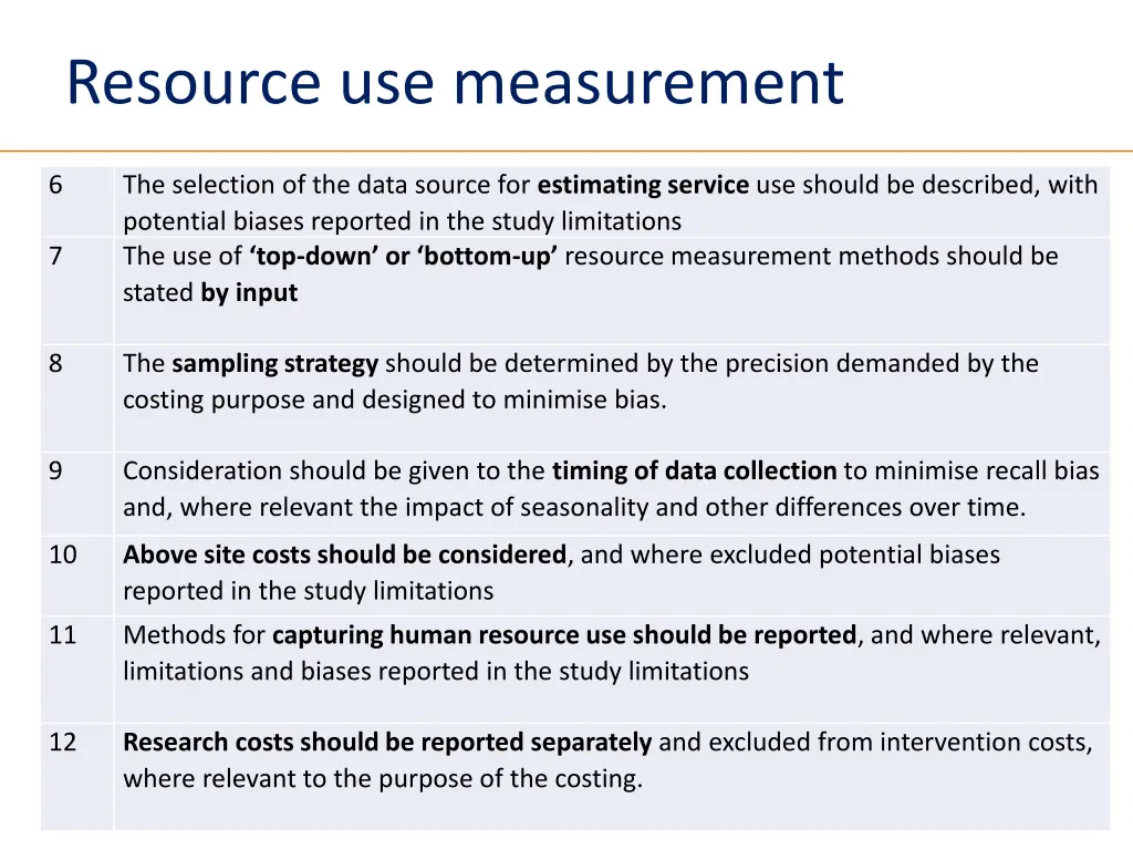 resource use measurement 1