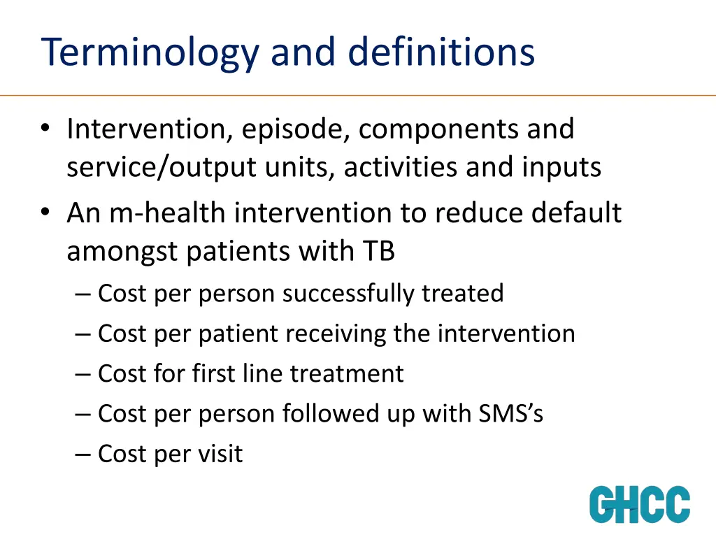 terminology and definitions