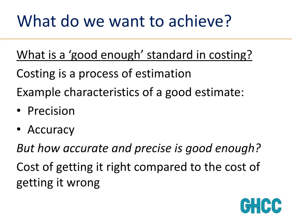 what do we want to achieve