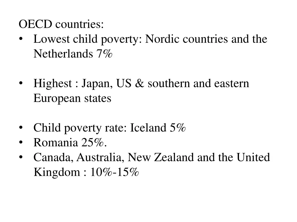 oecd countries lowest child poverty nordic