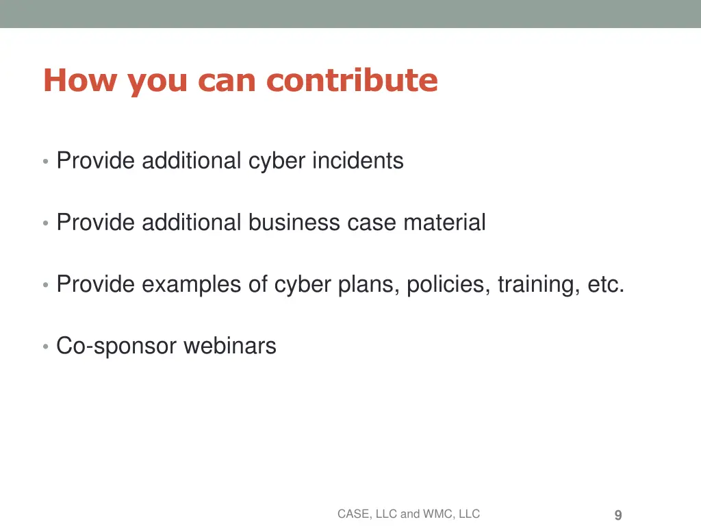 how you can contribute