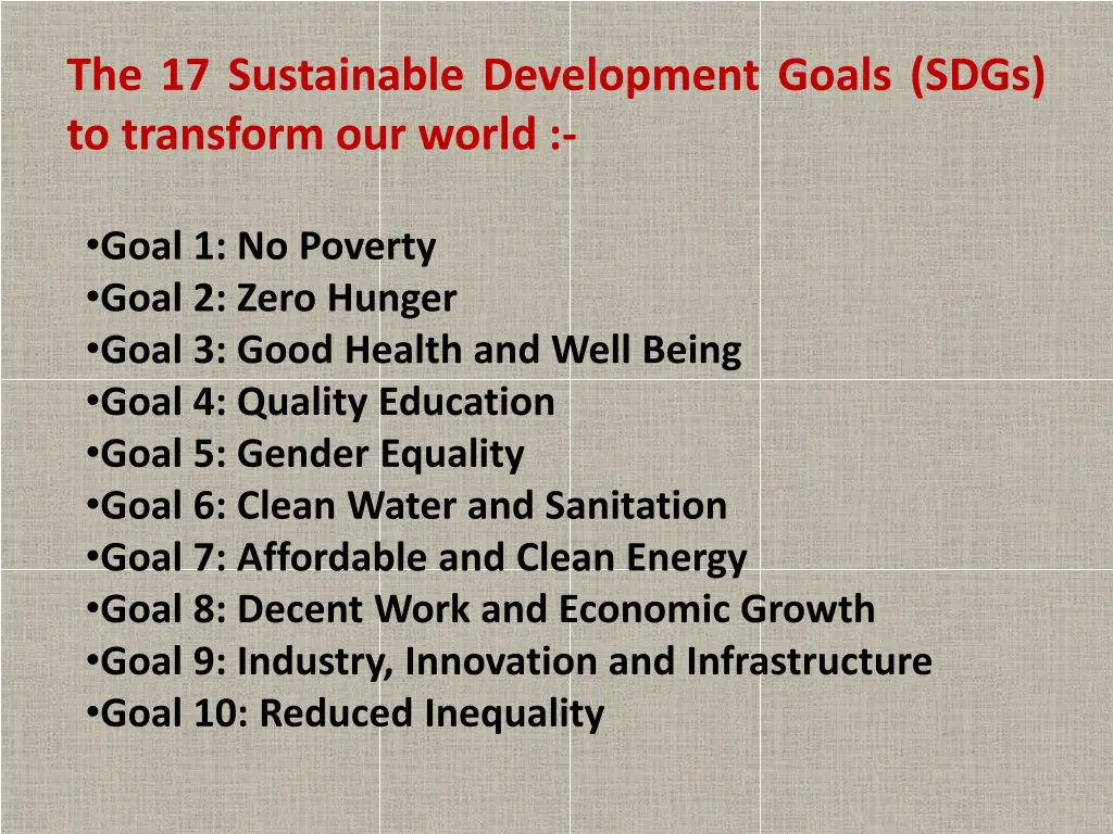 the 17 sustainable development goals sdgs